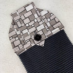 Load image into Gallery viewer, kitchen towel with grey stone wall design
