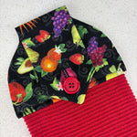 Load image into Gallery viewer, kitchen towel with classic fruit and vegetables
