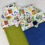 Load image into Gallery viewer, kitchen towels with pantry items 
