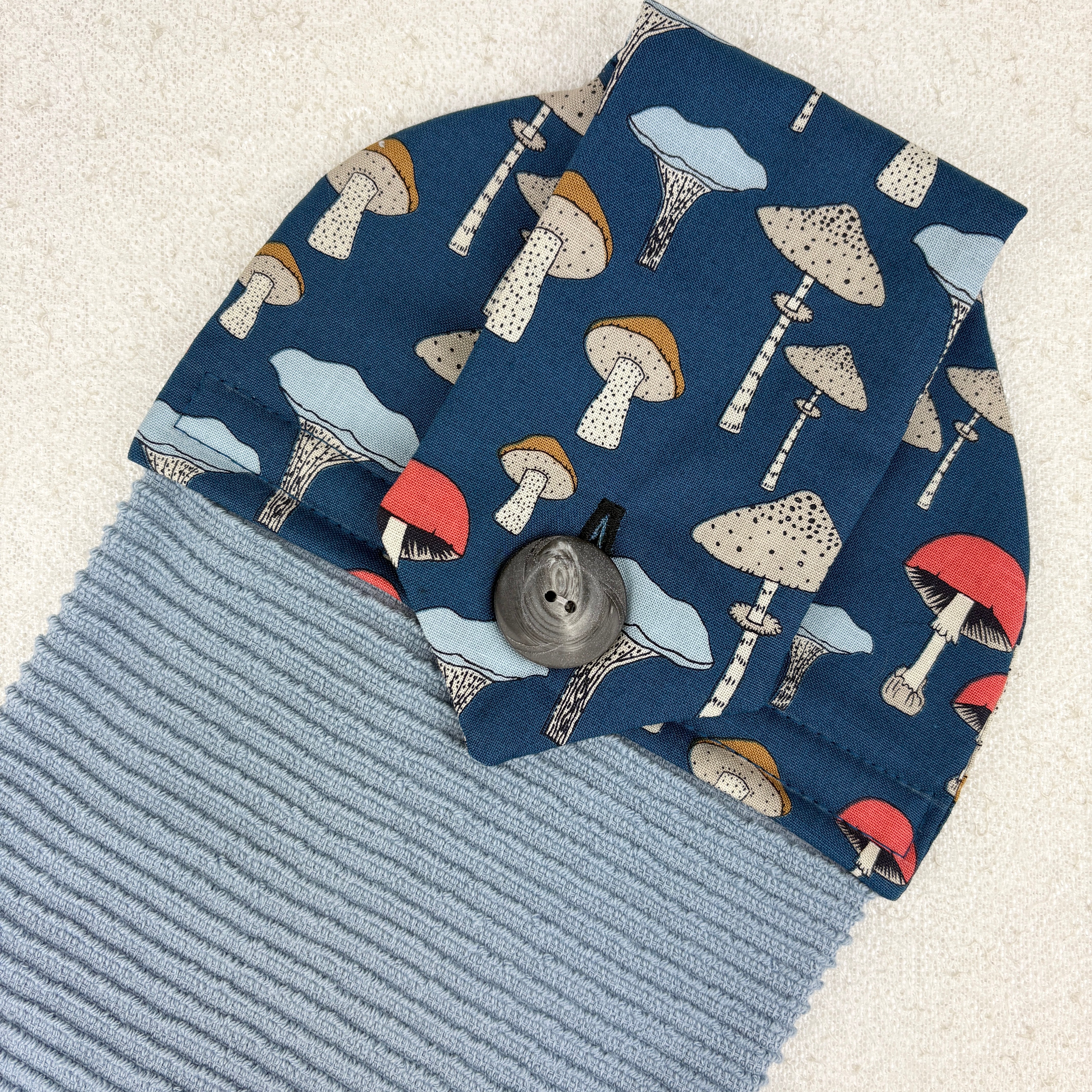 mushrooms, slate blue, fungi