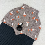 Load image into Gallery viewer, kitchen towel with spotted mushrooms on rustic background
