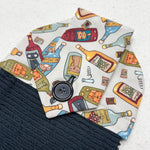 Load image into Gallery viewer, kitchen towel with design of cats and wine

