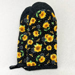 Load image into Gallery viewer, Oven Mitts: Sunflowers &amp; Bees
