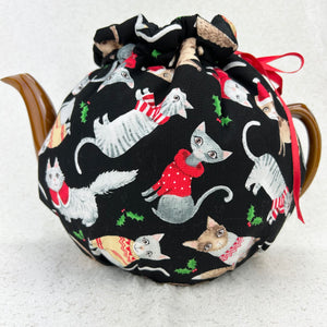 Cats in Christmas Sweaters Tea Cosy
