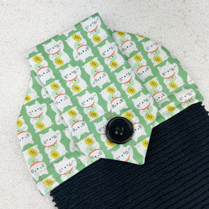 Kitchen Towel: Neko Kitties (green)
