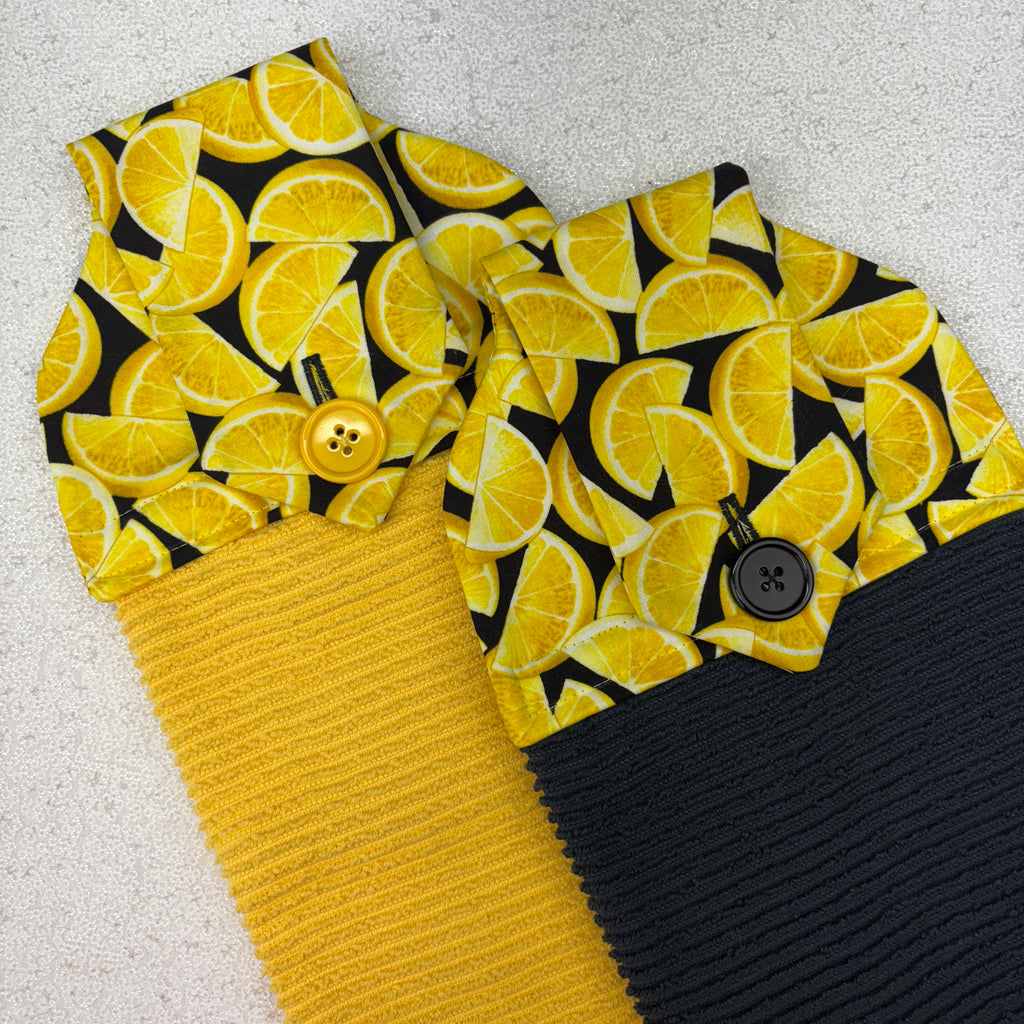 lemons, citrus, towel