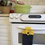 Load image into Gallery viewer, Kitchen Towel: Red Retro Utensils
